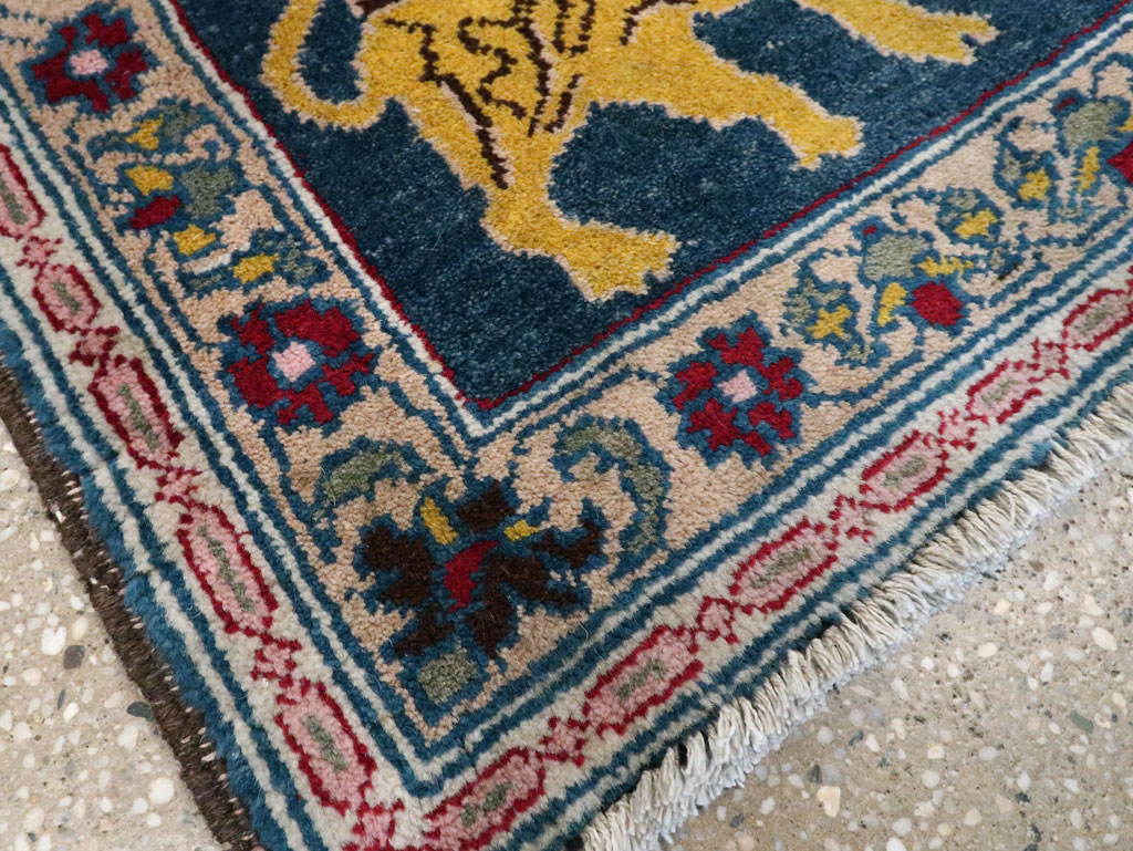 Vintage Persian Hamadan Pictorial Rug, No.11843 - Gss