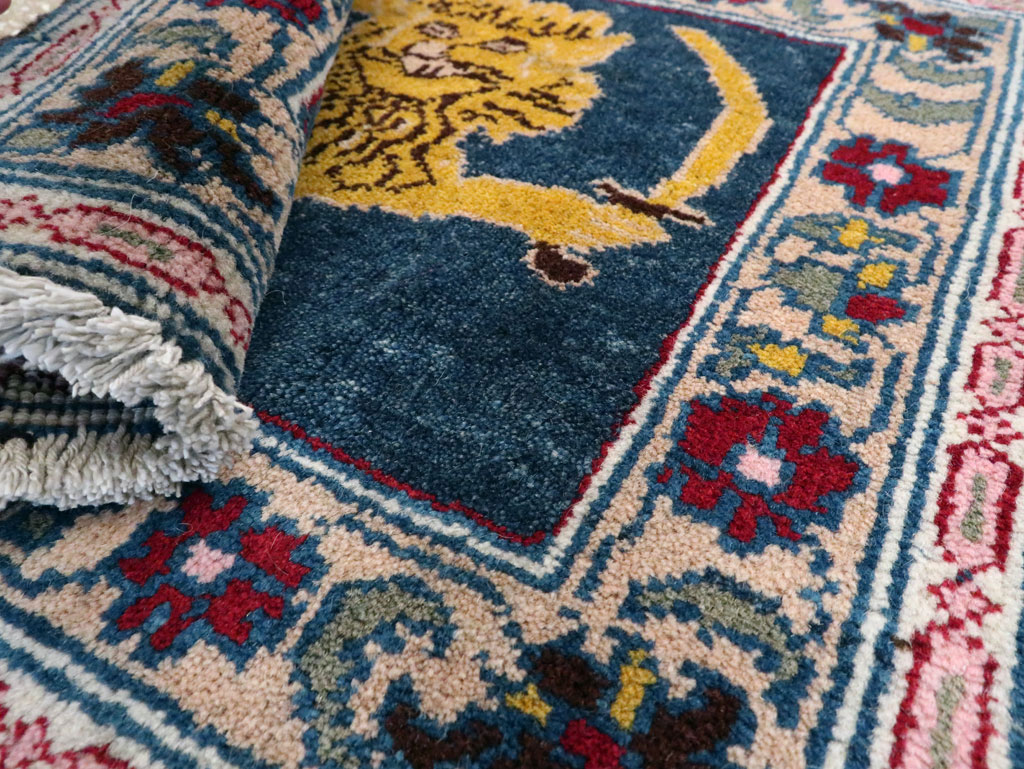 Vintage Persian Hamadan Pictorial Rug, No.11843 - Gss