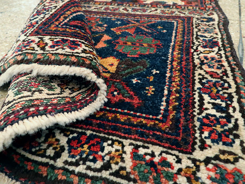 Antique Persian Pictorial Bag Face Rug, No.11845 - Gss