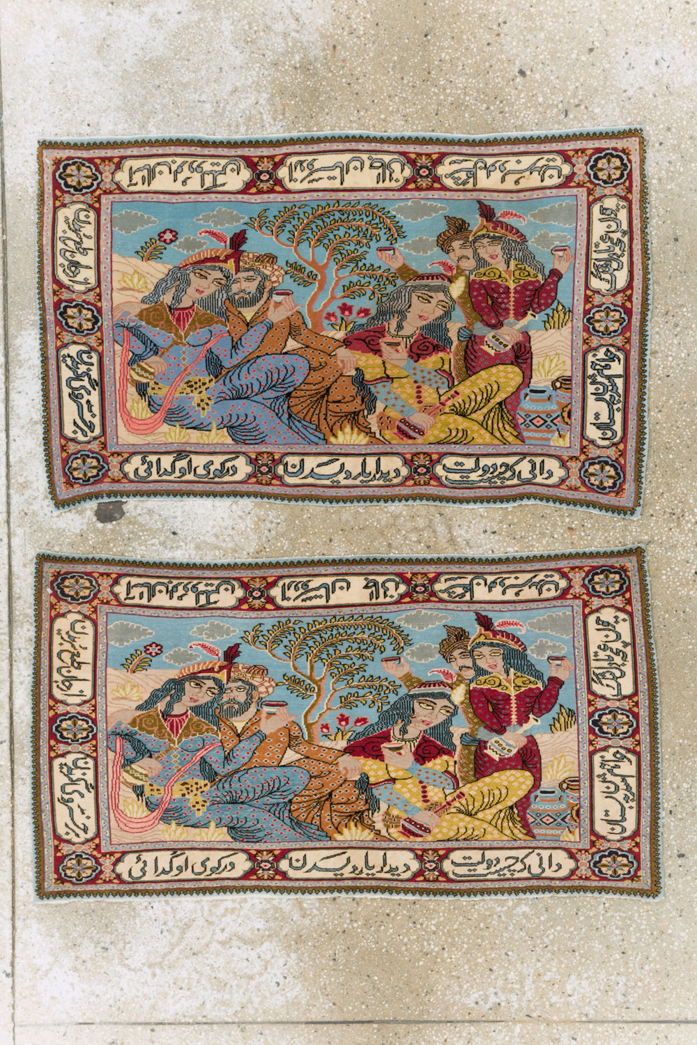 Vintage Persian Tabriz Pictorial Rug (Pair: 2 of 2), No.11846 - Gss