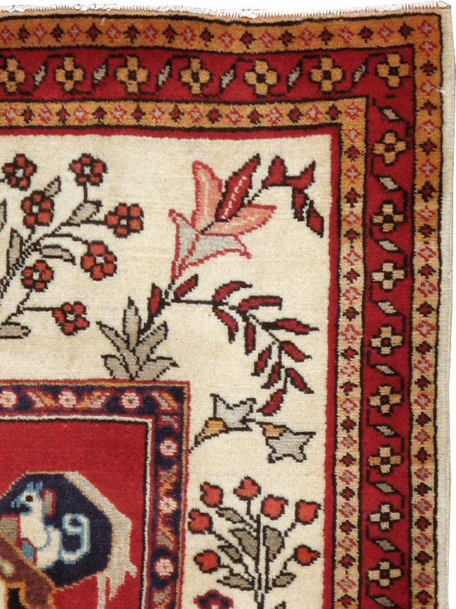 Vintage Persian Tabriz Pictorial Rug (Pair: 1 of 2), No.11849 - Gss