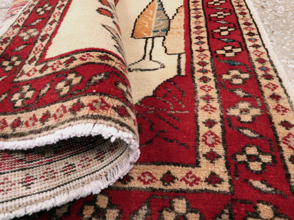 Vintage Persian Tabriz Pictorial Rug (Pair: 1 of 2), No.11849 - Gss