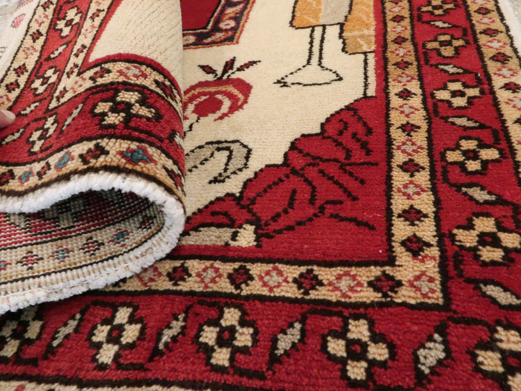 Vintage Persian Tabriz Pictorial Rug (Pair: 2 of 2), No.11850 - Gss