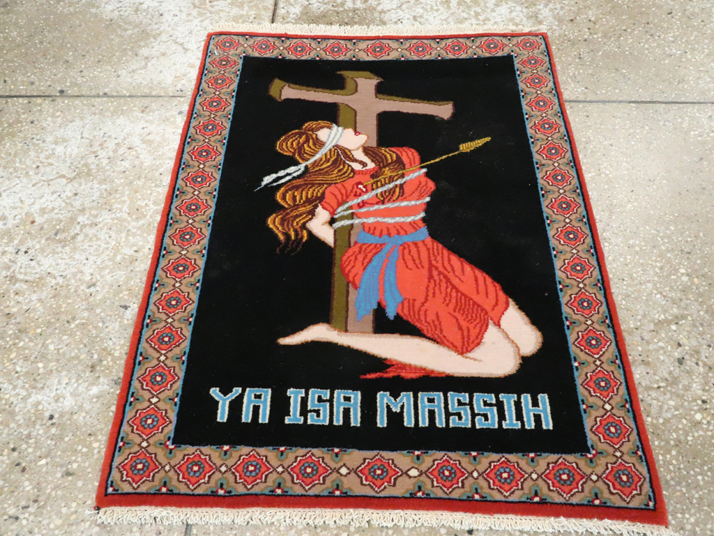 Vintage Persian Tabriz Pictorial Rug (Pair: 1 of 2), No.11853 - Gss