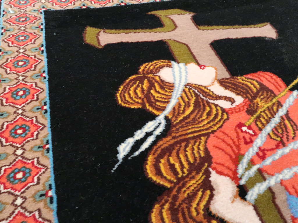 Vintage Persian Tabriz Pictorial Rug (Pair: 1 of 2), No.11853 - Gss