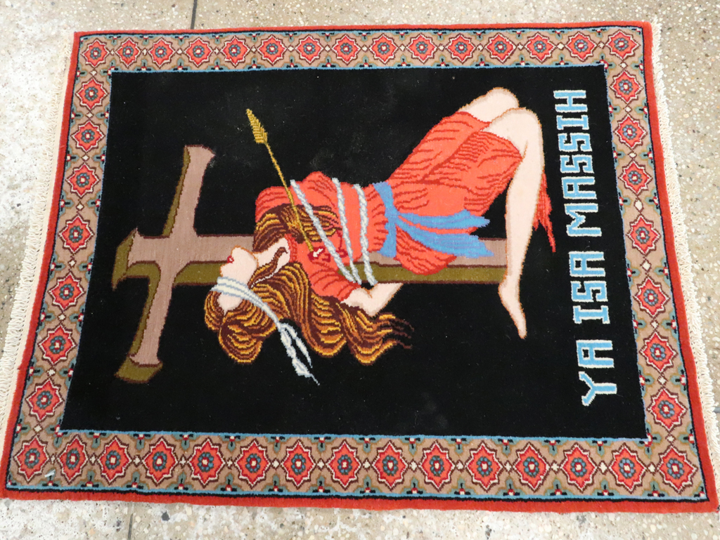 Vintage Persian Tabriz Pictorial Rug (Pair: 1 of 2), No.11853 - Gss