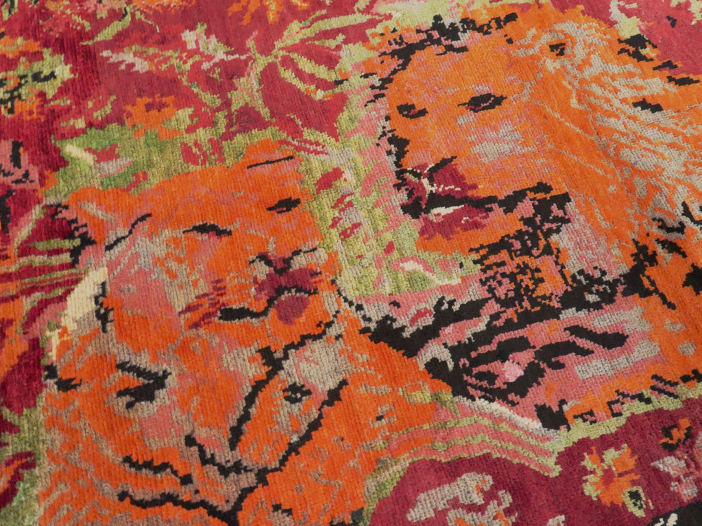 Antique Caucasian Karabagh Pictorial Rug, No.11857 - Gss