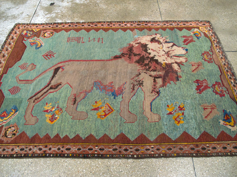 Antique Persian Gabbeh Pictorial Rug, No.11865 - Gss