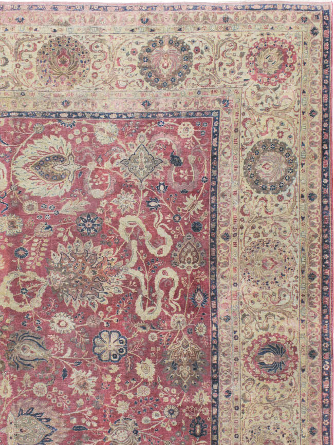 Antique Persian Tabriz Carpet, No.11907 - Gss