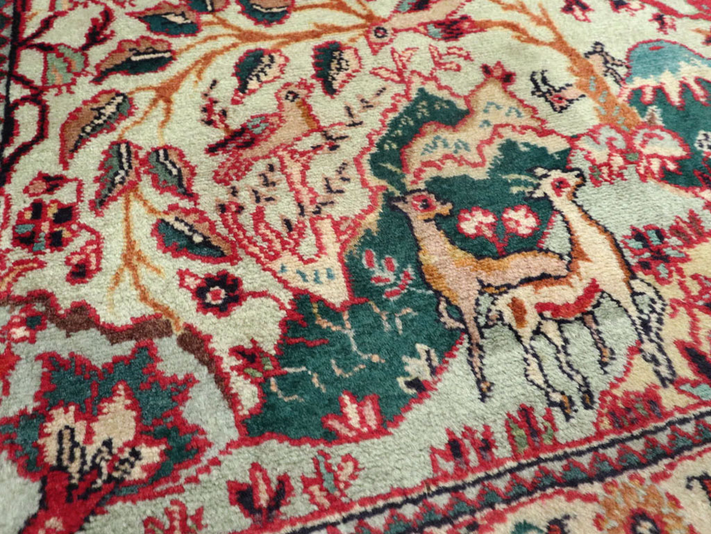 Vintage Persian Tabriz Pictorial Rug (Pair: 2 of 2), No.11915 - Gss