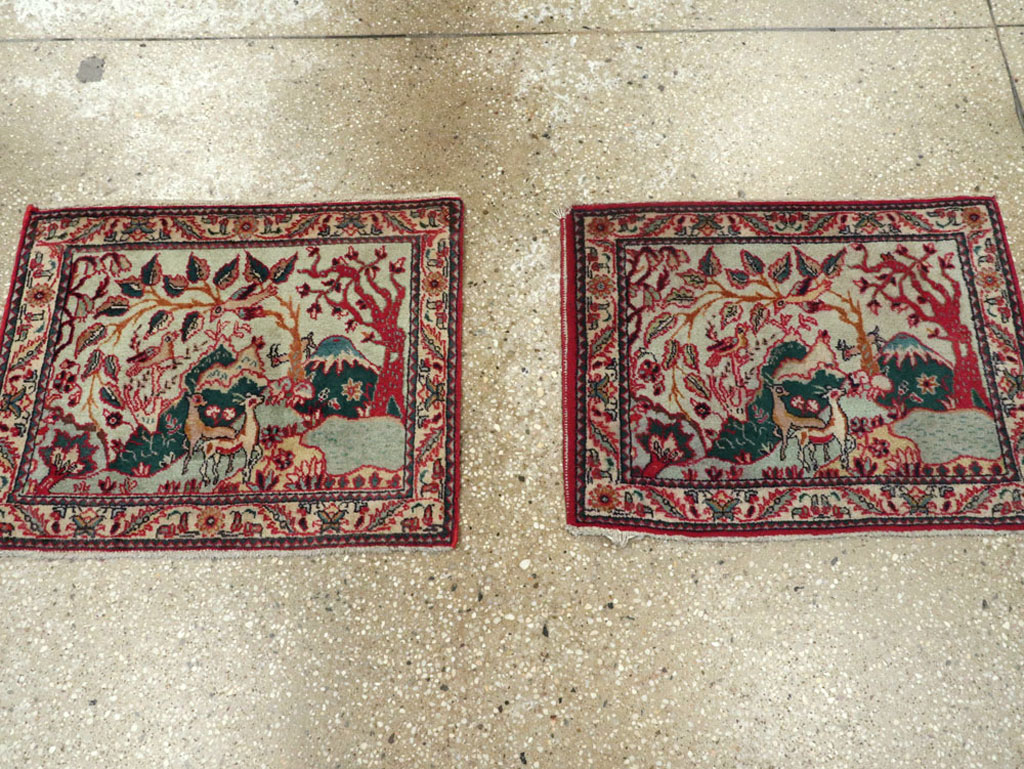 Vintage Persian Tabriz Pictorial Rug (Pair: 2 of 2), No.11915 - Gss