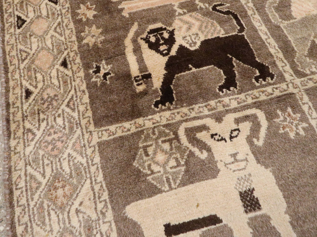 Vintage Gabbeh Pictorial Rug, No.11947 - Gss