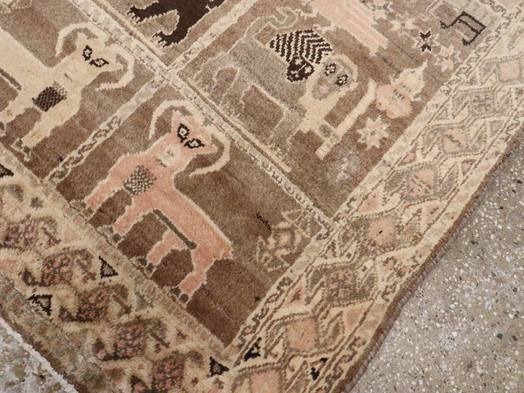 Vintage Gabbeh Pictorial Rug, No.11947 - Gss