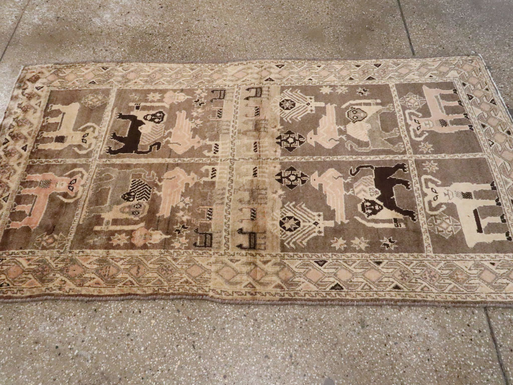Vintage Gabbeh Pictorial Rug, No.11947 - Gss