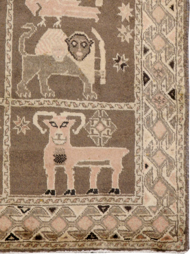 Vintage Gabbeh Pictorial Rug, No.11947 - Gss