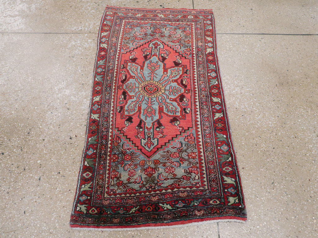 Antique Persian Bidjar Throw Rug, No.11980 - Gss