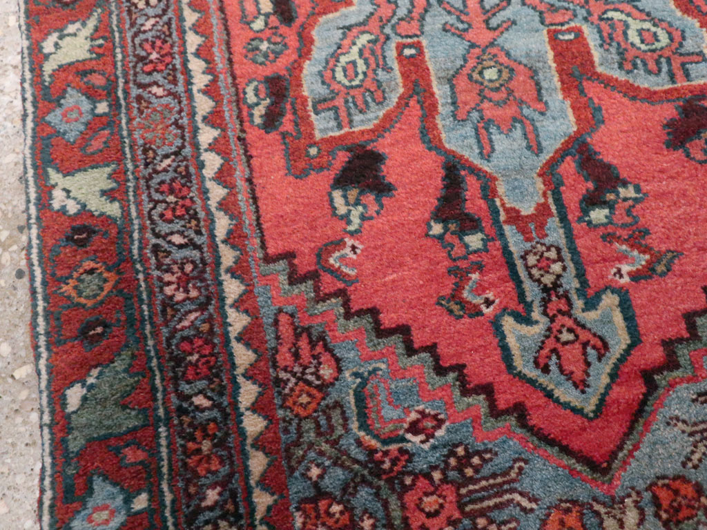 Antique Persian Bidjar Throw Rug, No.11980 - Gss