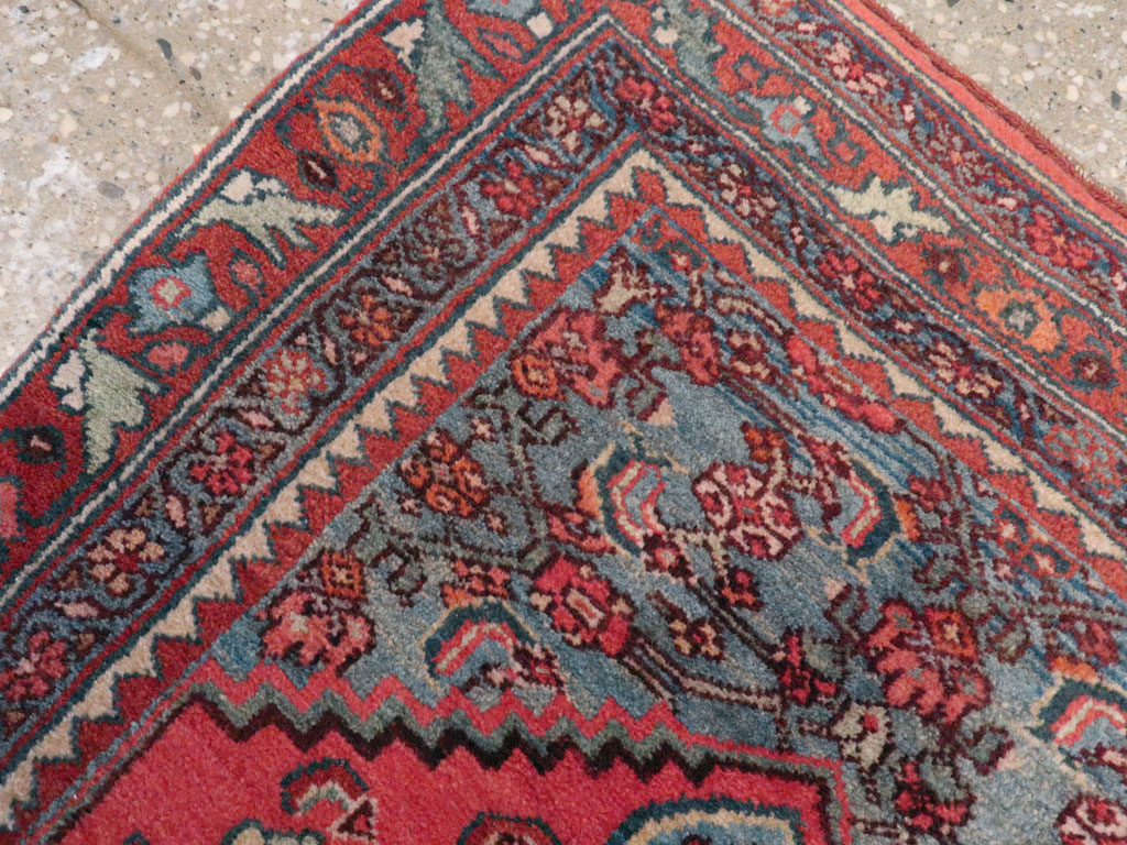 Antique Persian Bidjar Throw Rug, No.11980 - Gss