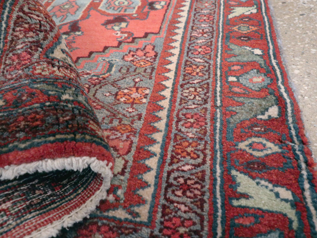 Antique Persian Bidjar Throw Rug, No.11980 - Gss