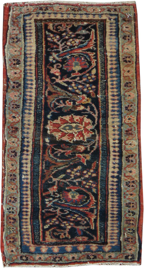 Antique Persian Bidjar Throw Rug, No.11999 - Gss