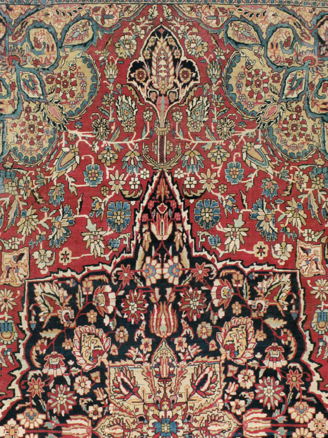 Antique Persian Lavar Kerman Carpet, No.12017 - Gss