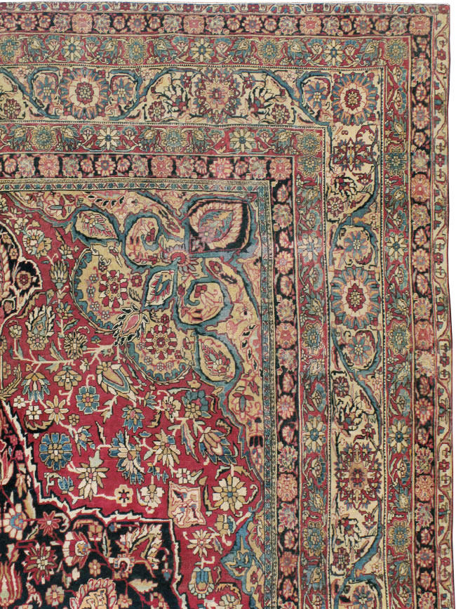 Antique Persian Lavar Kerman Carpet, No.12017 - Gss