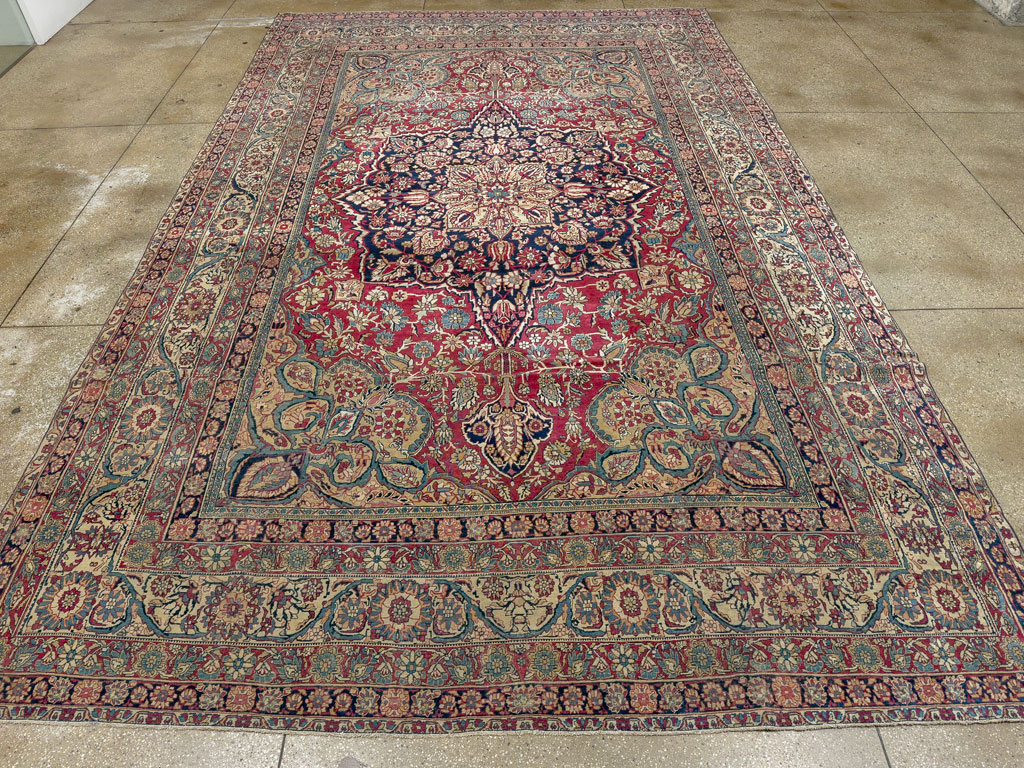 Antique Persian Lavar Kerman Carpet, No.12017 - Gss