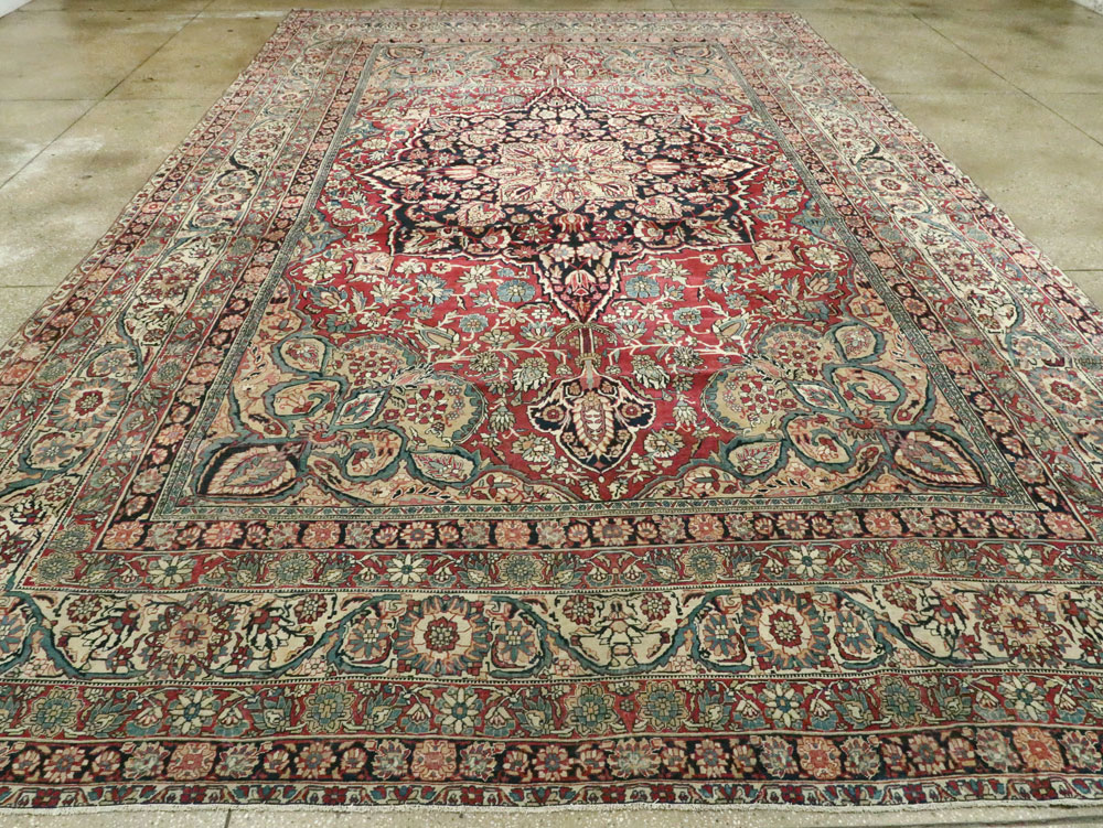 Antique Persian Lavar Kerman Carpet, No.12017 - Gss