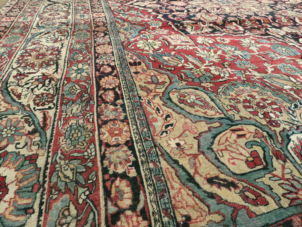 Antique Persian Lavar Kerman Carpet, No.12017 - Gss
