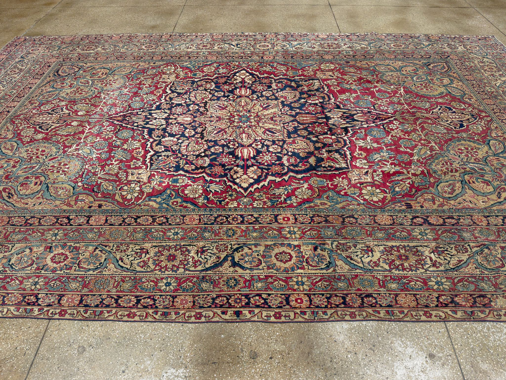 Antique Persian Lavar Kerman Carpet, No.12017 - Gss