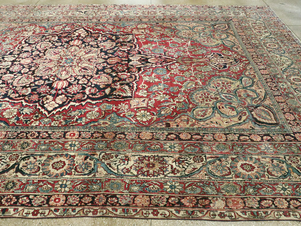 Antique Persian Lavar Kerman Carpet, No.12017 - Gss