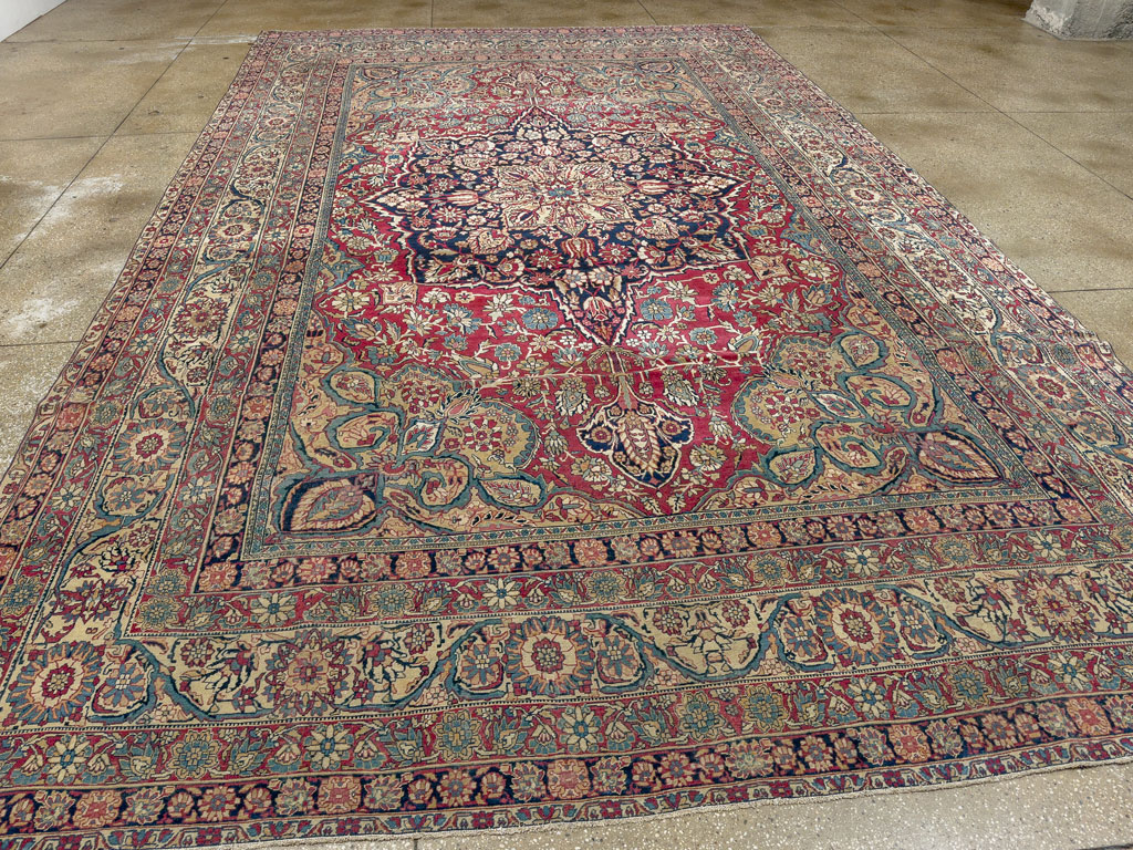 Antique Persian Lavar Kerman Carpet, No.12017 - Gss