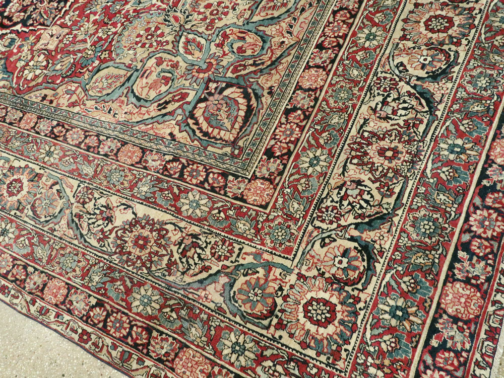 Antique Persian Lavar Kerman Carpet, No.12017 - Gss