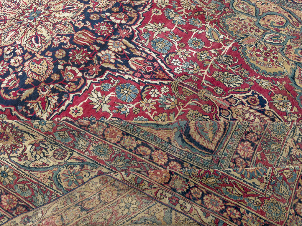 Antique Persian Lavar Kerman Carpet, No.12017 - Gss