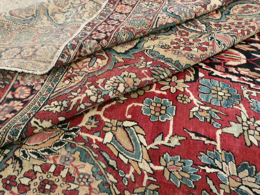 Antique Persian Lavar Kerman Carpet, No.12017 - Gss