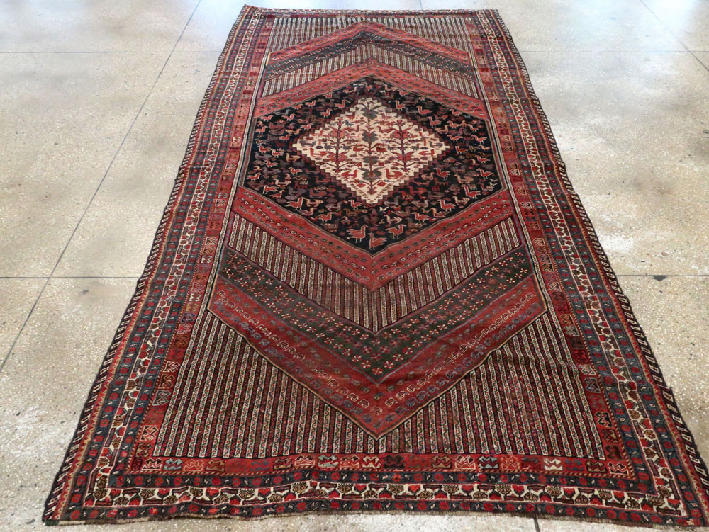 Antique Shiraz Gallery Carpet, No.12036 - Gss