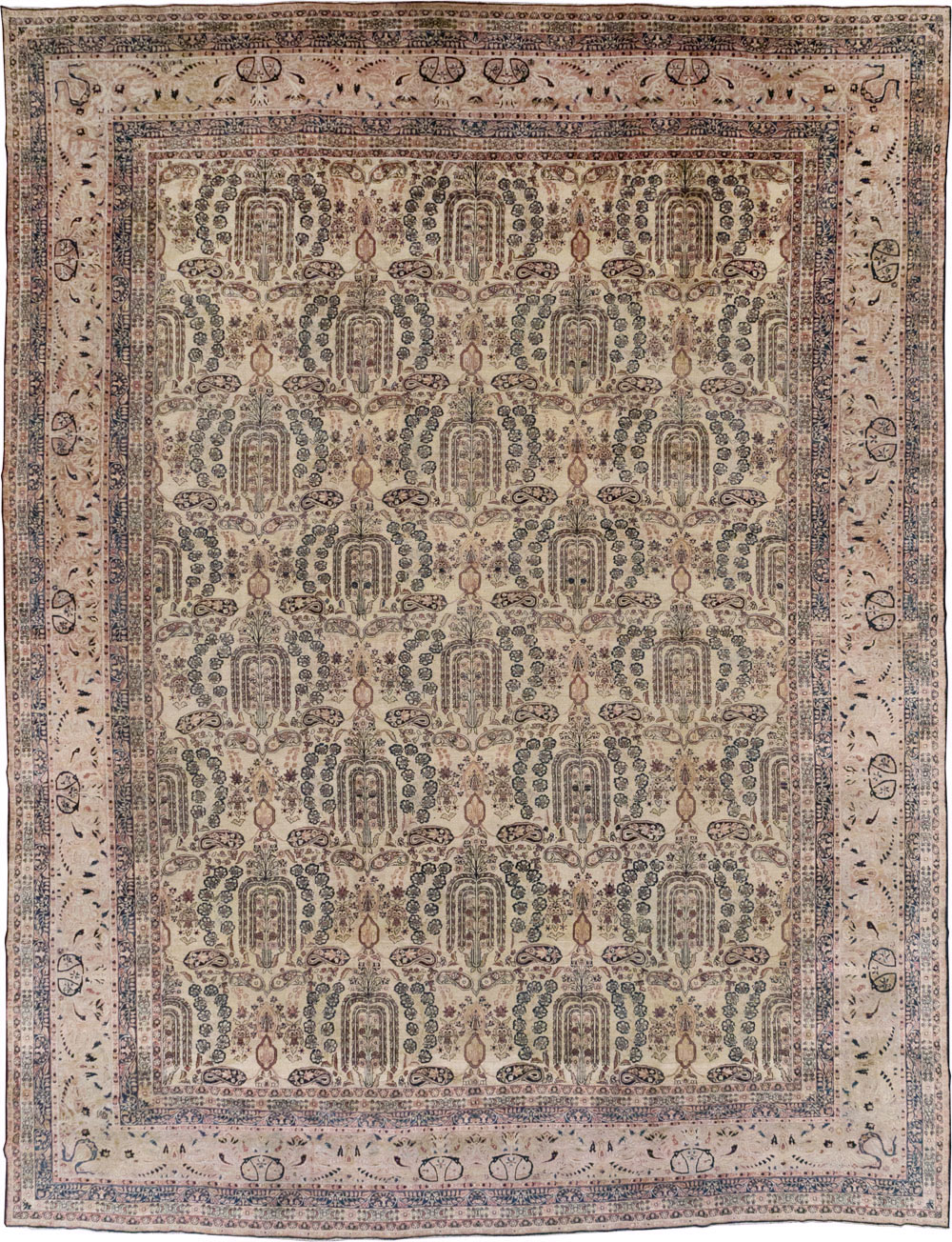 Antique Persian Lavar Kerman Oversize Carpet, No.12063 - Gss