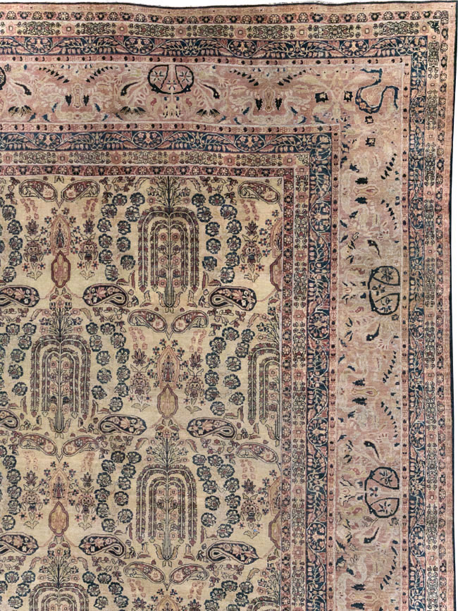 Antique Persian Lavar Kerman Oversize Carpet, No.12063 - Gss