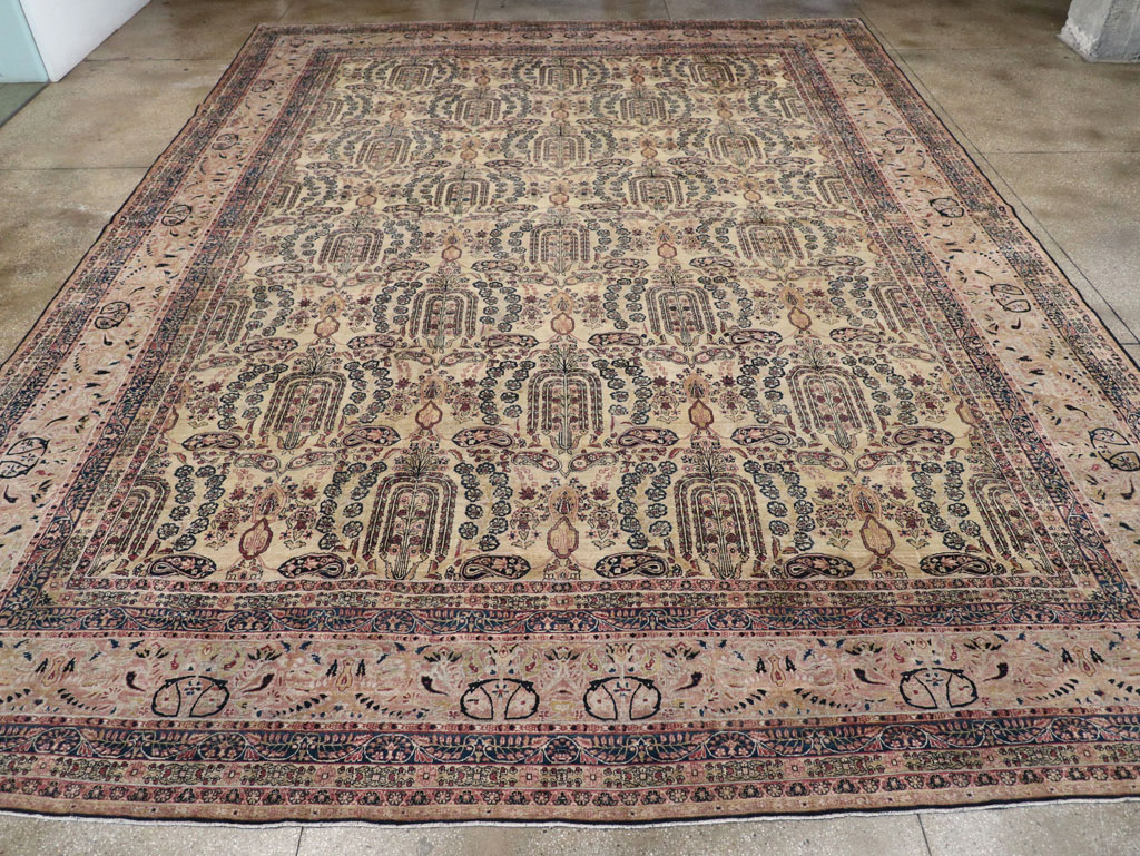 Antique Persian Lavar Kerman Oversize Carpet, No.12063 - Gss
