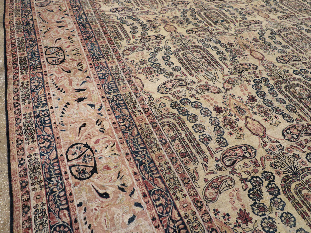Antique Persian Lavar Kerman Oversize Carpet, No.12063 - Gss