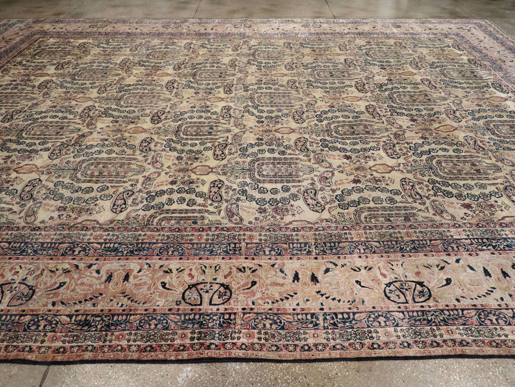 Antique Persian Lavar Kerman Oversize Carpet, No.12063 - Gss