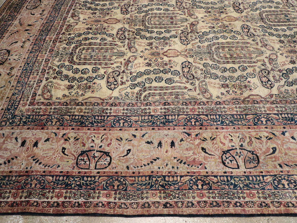 Antique Persian Lavar Kerman Oversize Carpet, No.12063 - Gss