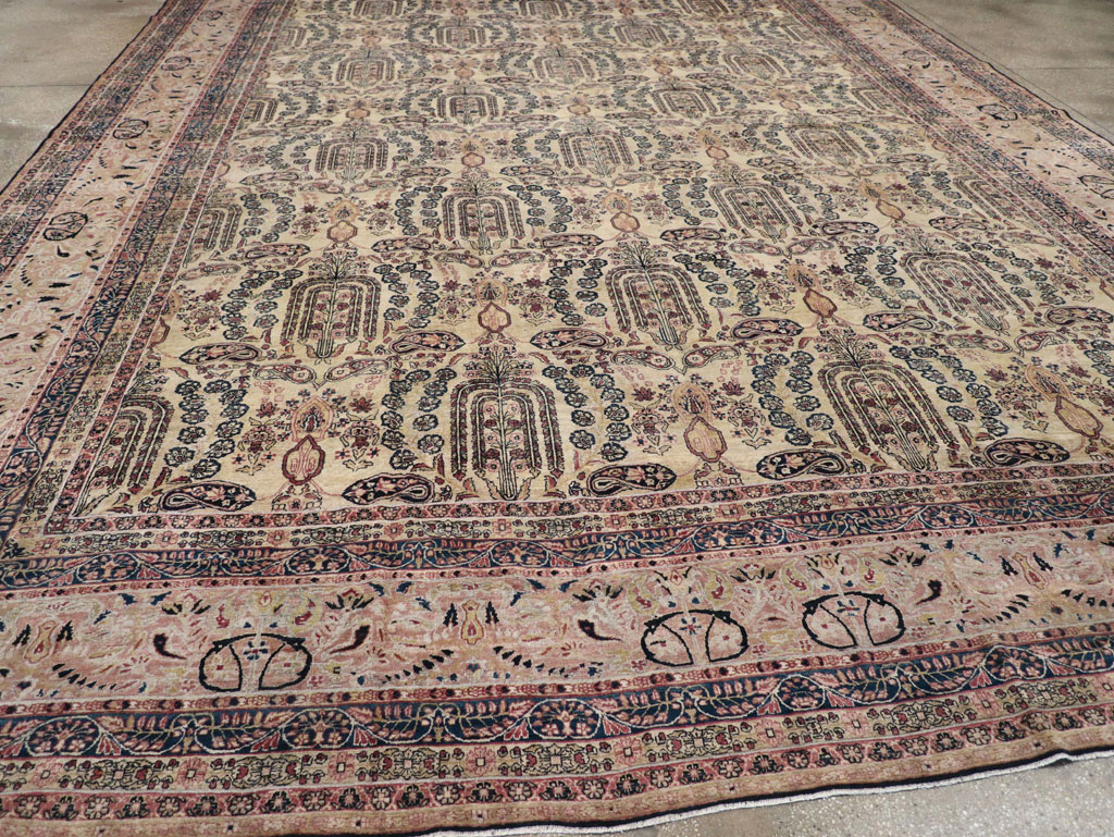 Antique Persian Lavar Kerman Oversize Carpet, No.12063 - Gss