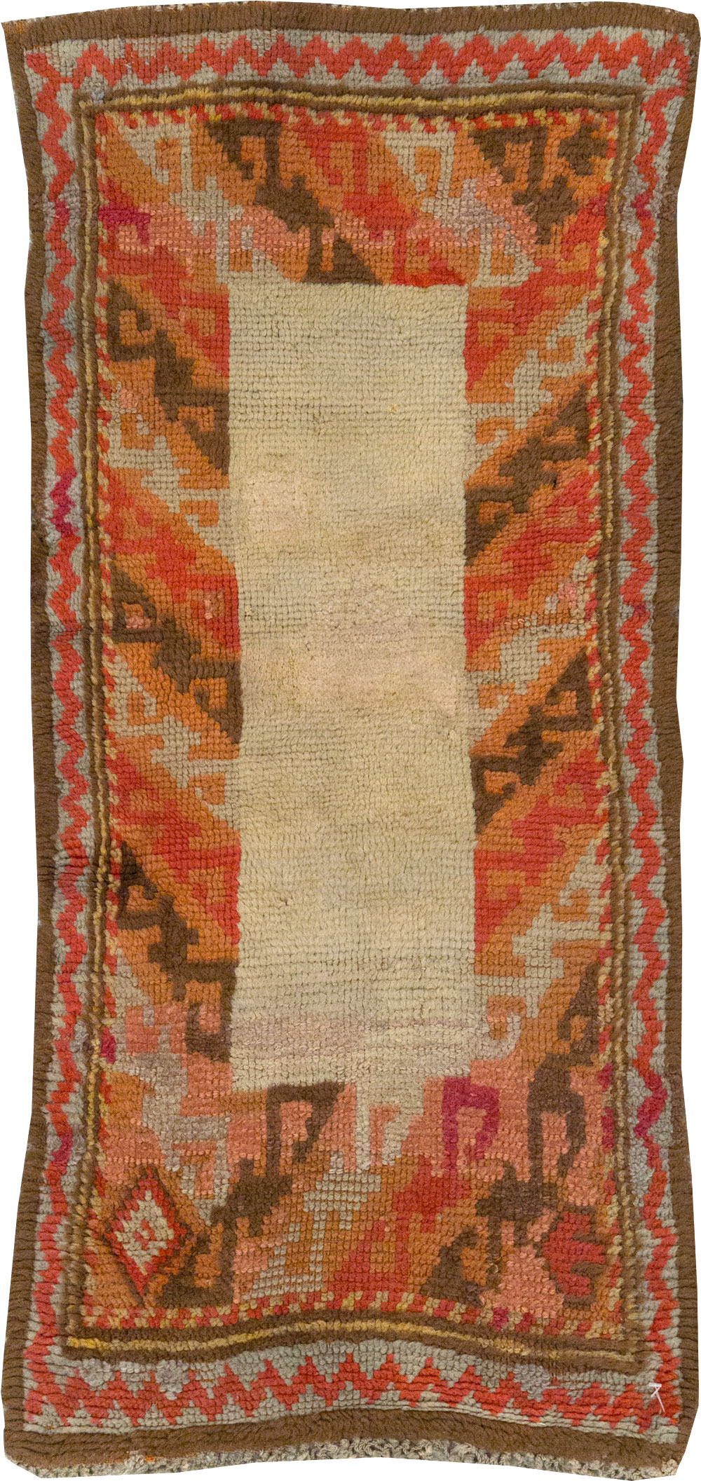 Vintage Continental European Throw Rug, No.12153 - Gss