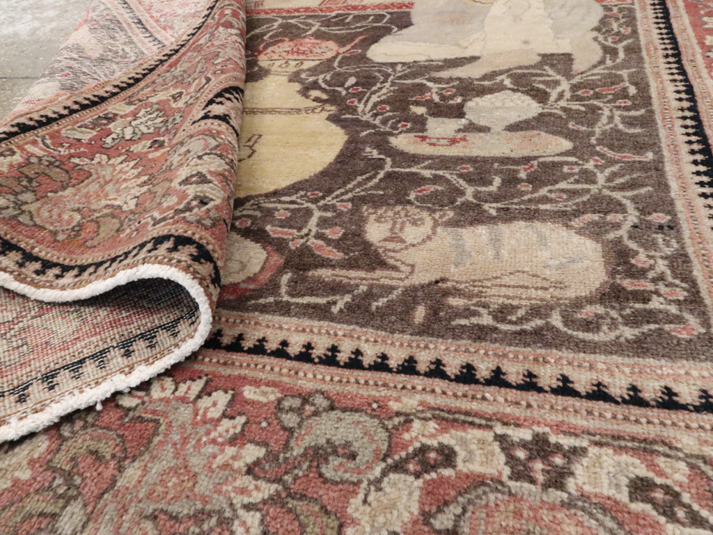 Antique Tabriz Pictorial Rug, No.12187 - Gss