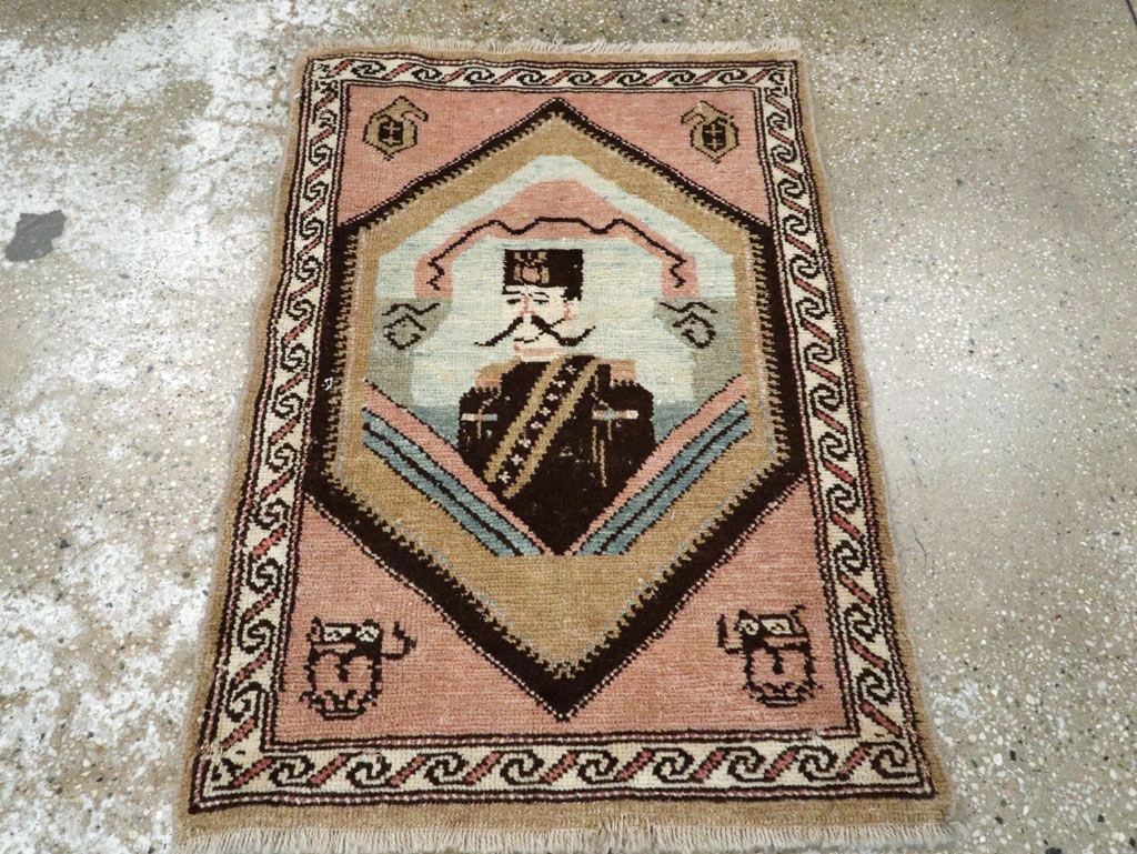 Antique Hamadan Pictorial Rug (Pair: 1 of 2), No.12188 - Gss