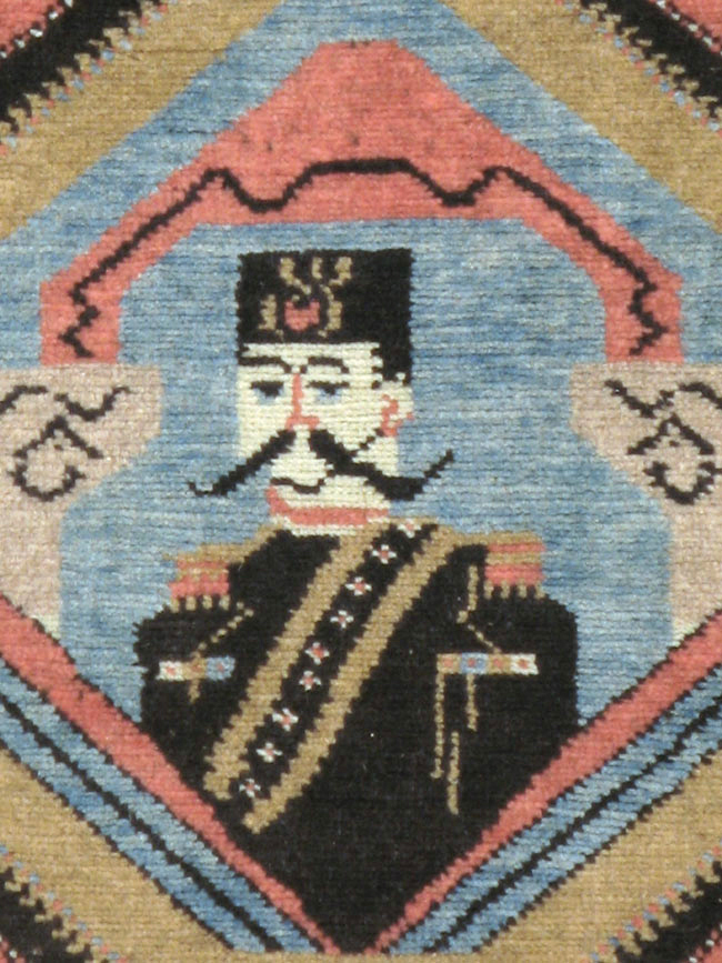 Antique Hamadan Pictorial Rug (Pair: 2 of 2), No.12189 - Gss