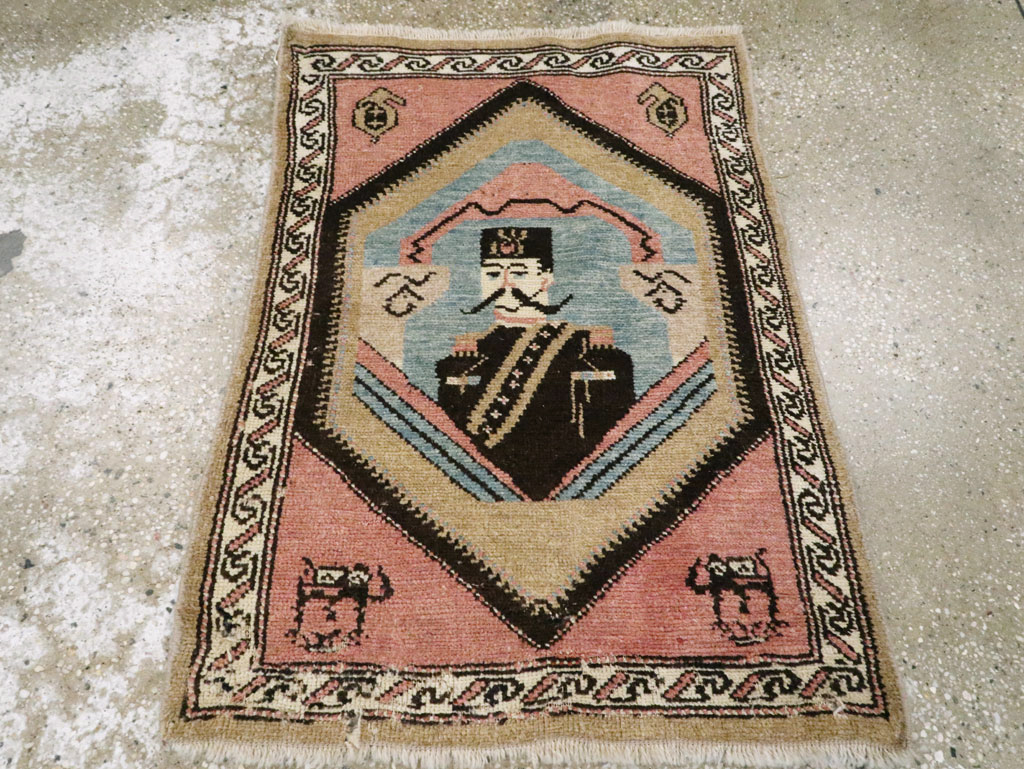 Antique Hamadan Pictorial Rug (Pair: 2 of 2), No.12189 - Gss