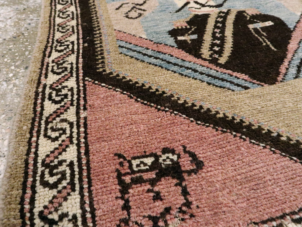 Antique Hamadan Pictorial Rug (Pair: 2 of 2), No.12189 - Gss