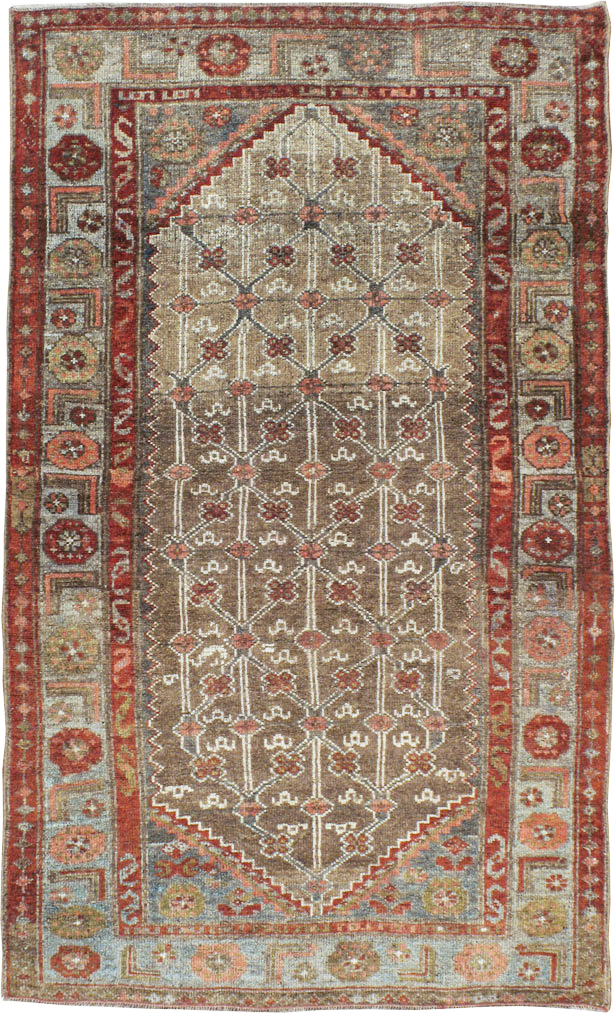 Vintage Persian Camel Hair Rug, No.12192 - Gss